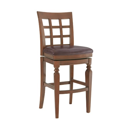 Alaterre Furniture Napa Bar Height Stool with Back, Mahogany, 2PK ANNA02PDCR2